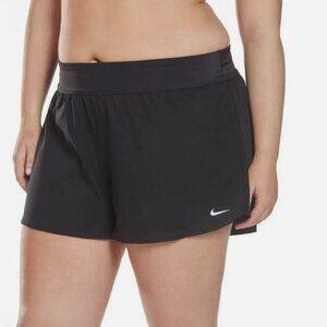 Nike Womens Solid Element Swim Boardshorts Black Size 3X Beach Essentials